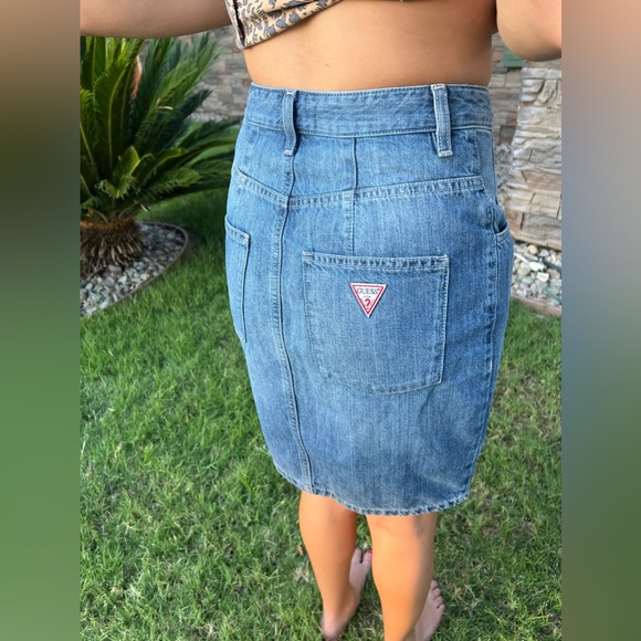 Vintage 90s GUESS High Waisted Skirt Size 26 - Picture 4 of 6